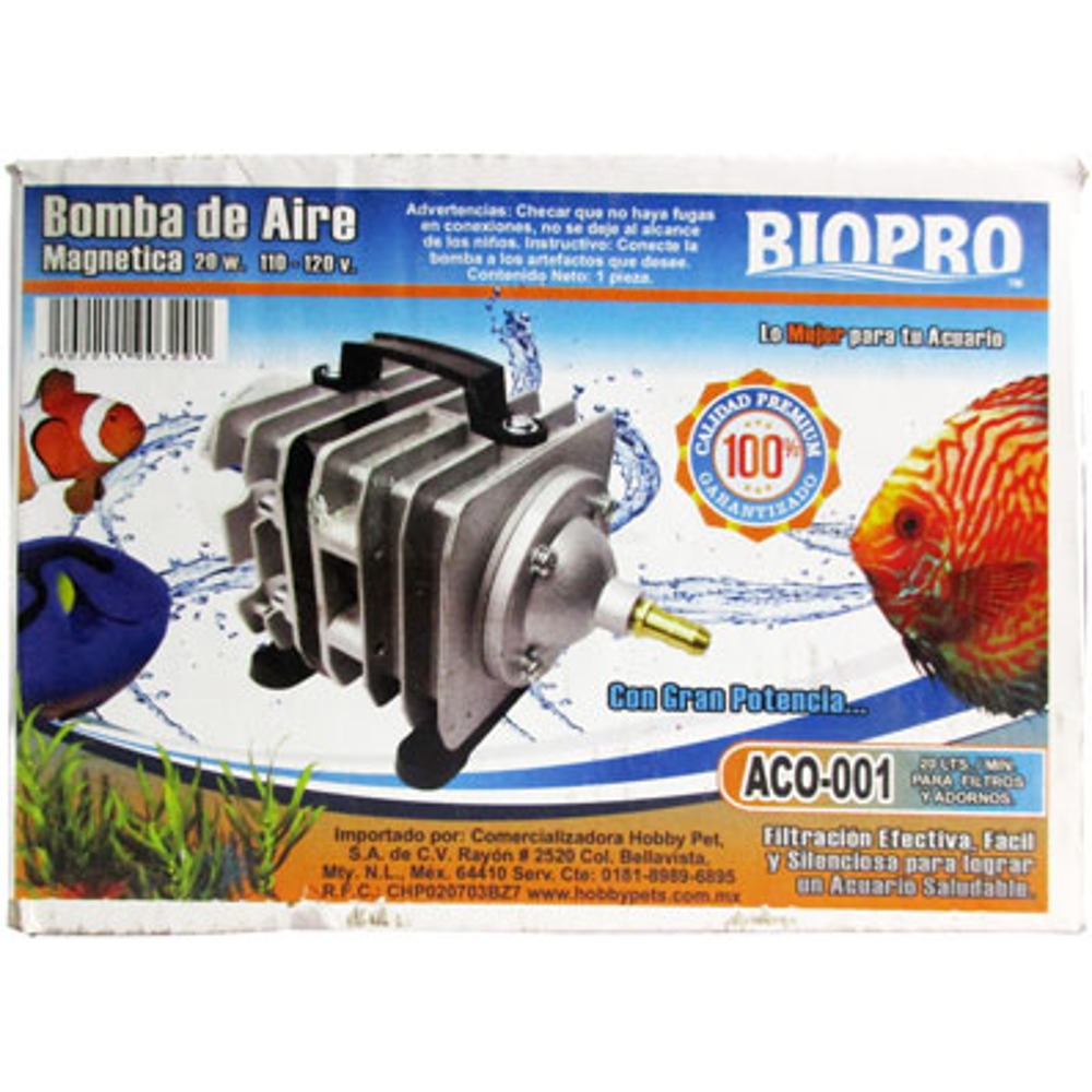 Bomba de aire 20 l/m – Acuario Monterrey, AcuarioMty